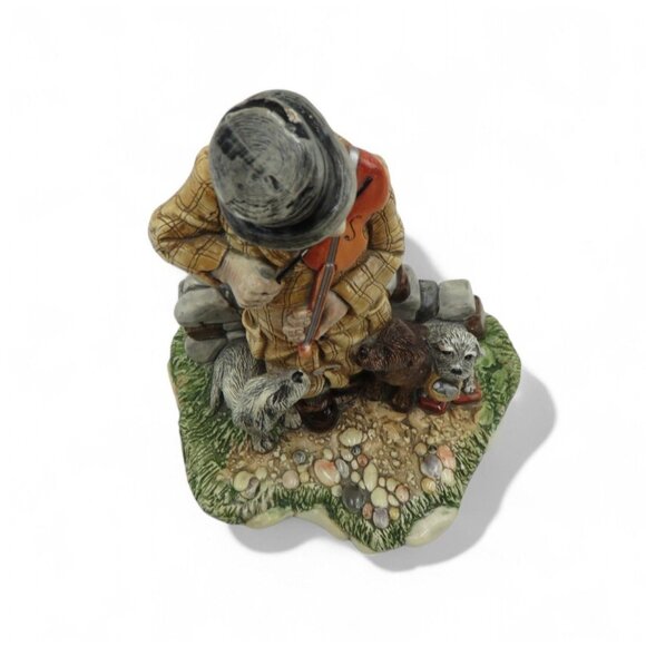 NATURECRAFT Canine Chorus Violinist with Dogs Figurine #833 England vintage - Picture 9 of 9